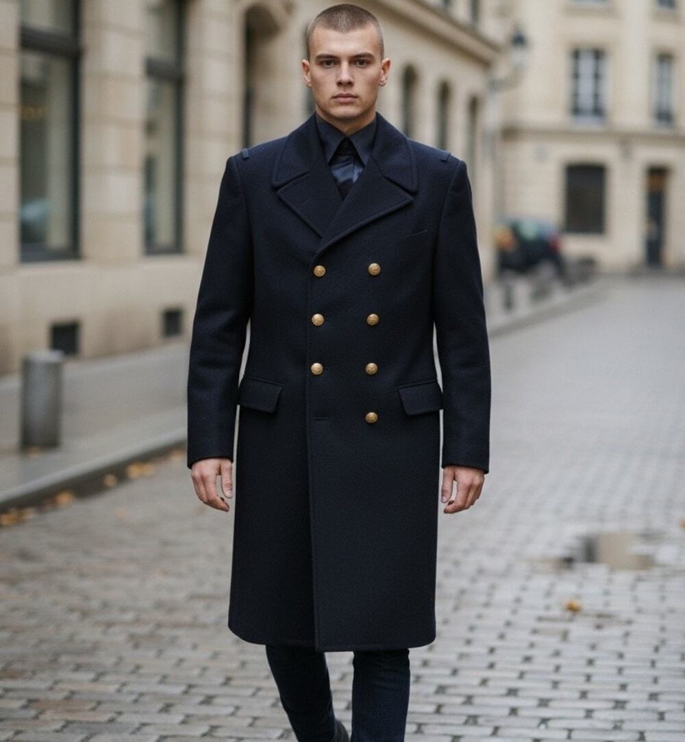 Flying Cross Double Breasted Dress Peacoat Men's Navy Naval Academy Tailored